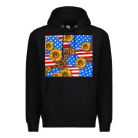Black basic sunflower and leopard Premium Hoodie - AdoDesignShop