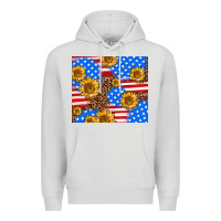 Dove Grey basic sunflower and leopard Premium Hoodie - AdoDesignShop