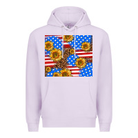 Lilac basic sunflower and leopard Premium Hoodie - AdoDesignShop