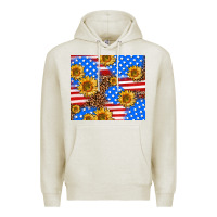 Oatmeal Heather basic sunflower and leopard Premium Hoodie - AdoDesignShop