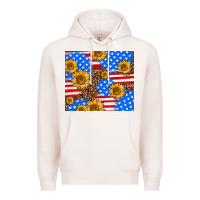 Pale Pink basic sunflower and leopard Premium Hoodie - AdoDesignShop