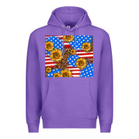 Purple basic sunflower and leopard Premium Hoodie - AdoDesignShop