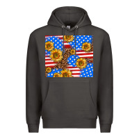 Smoke basic sunflower and leopard Premium Hoodie - AdoDesignShop