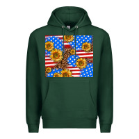 Sports Green basic sunflower and leopard Premium Hoodie - AdoDesignShop