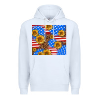 White basic sunflower and leopard Premium Hoodie - AdoDesignShop