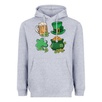 Heather Grey pot of gold Heavyweight Hoodie - MaliasSmallBusiness