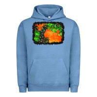 Pigment Pebble Blue halloween mystic symbol background Urban Hoodie - BundleAndBundleShop