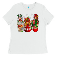 White Christmas coffee gnome Ladies Tee - BarkalooDesign