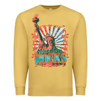 Antique Gold retro freedom rocks billie wilder Premium Sweatshirt - texasbilliewilder