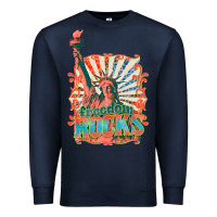 Navy retro freedom rocks billie wilder Premium Sweatshirt - texasbilliewilder