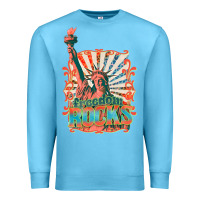 Ocean Blue retro freedom rocks billie wilder Premium Sweatshirt - texasbilliewilder