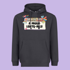 Proud Ally Heavyweight Hoodie Designed By Maliassmallbusiness