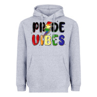 Heather Grey pride vibes Heavyweight Hoodie - MaliasSmallBusiness