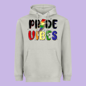 Pride Vibes Heavyweight Hoodie Designed By Maliassmallbusiness