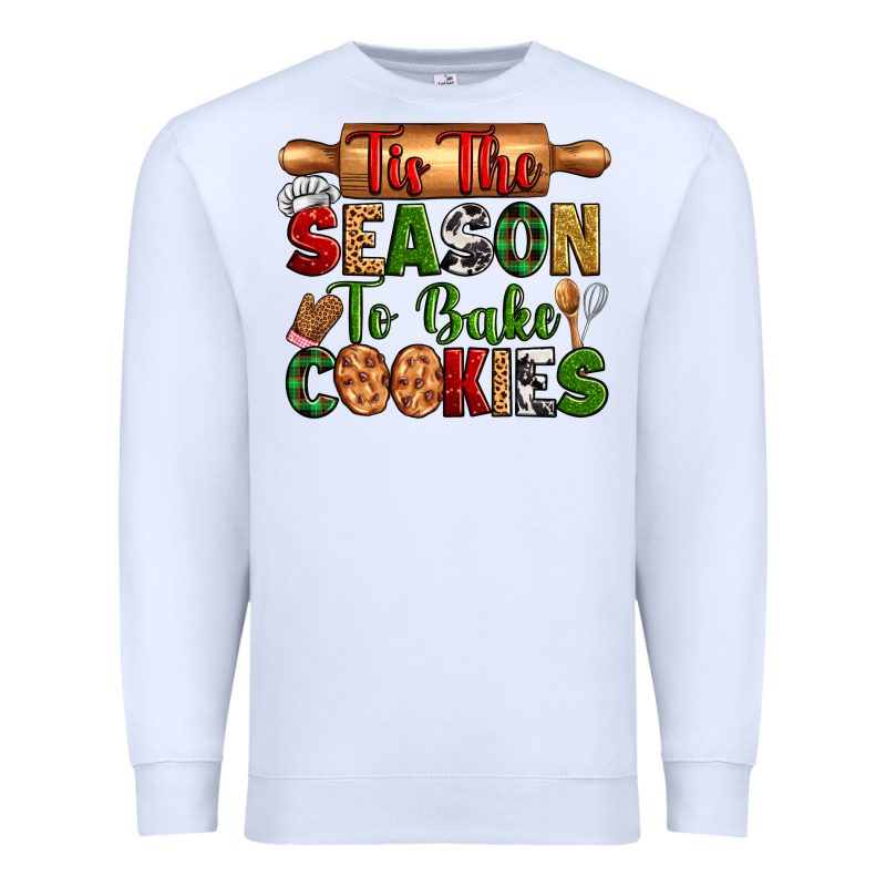 Tis The Season To Bake Cookies Premium Sweatshirt by Zillion Design Studio | Teevron