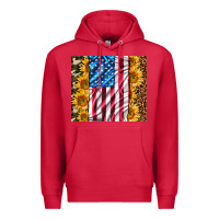 Cardinal american realistic flag Premium Hoodie - AdoDesignShop