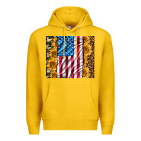 Lemon american realistic flag Premium Hoodie - AdoDesignShop