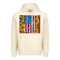 Sandshell american realistic flag Premium Hoodie - AdoDesignShop