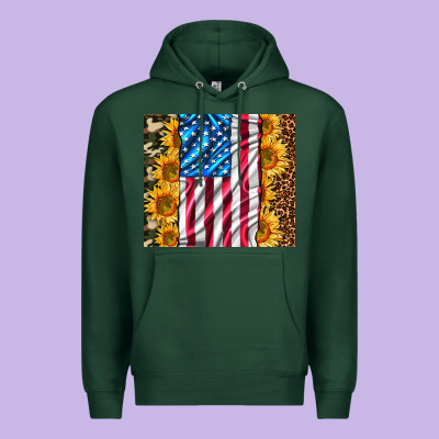 American Realistic Flag Premium Hoodie Designed By Adodesignshop