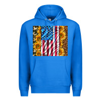 True Royal american realistic flag Premium Hoodie - AdoDesignShop
