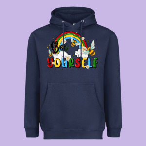 Bee Yourself Heavyweight Hoodie Designed By Maliassmallbusiness