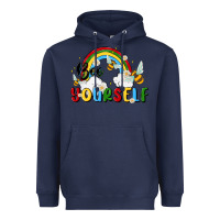 Navy bee yourself Heavyweight Hoodie - MaliasSmallBusiness