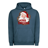 Pigment Midnight Navy merry christmas santa Urban Hoodie - JahusDesignShop