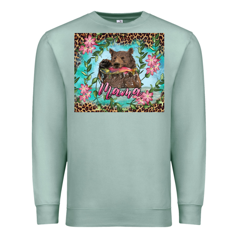 Mama Bear Haunting Fish Floral Tumbler Premium Sweatshirt by RanaPortraitStore | Teevron
