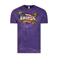 Cloud Purple usa map Vintage Tee - Artiststas