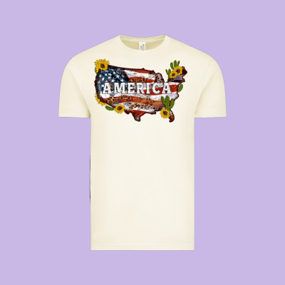 Usa Map Vintage Tee Designed By Artiststas
