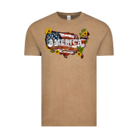 Vintage Coffee usa map Vintage Tee - Artiststas