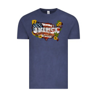Vintage Denim usa map Vintage Tee - Artiststas