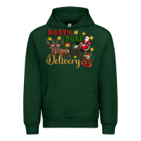 Forest Green North Pole Delivery Santa Sleigh Urban Hoodie - Artiststas