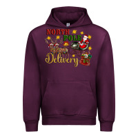 Mauve Wine North Pole Delivery Santa Sleigh Urban Hoodie - Artiststas
