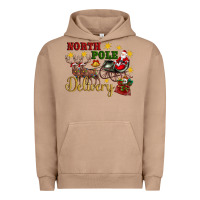 Pigment Burro North Pole Delivery Santa Sleigh Urban Hoodie - Artiststas