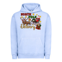 Pigment Grape Ice North Pole Delivery Santa Sleigh Urban Hoodie - Artiststas