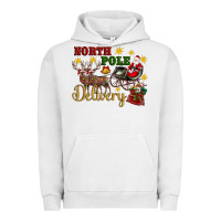Pigment Lunar Rock North Pole Delivery Santa Sleigh Urban Hoodie - Artiststas