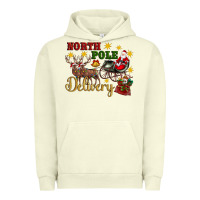 Pigment Pistachio North Pole Delivery Santa Sleigh Urban Hoodie - Artiststas
