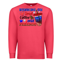 Cardinal running on iced coffe and freedom Premium Sweatshirt - texasbilliewilder