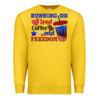 Lemon running on iced coffe and freedom Premium Sweatshirt - texasbilliewilder
