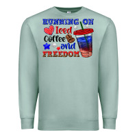 Seafoam running on iced coffe and freedom Premium Sweatshirt - texasbilliewilder