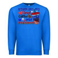 True Royal running on iced coffe and freedom Premium Sweatshirt - texasbilliewilder