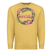 Antique Gold mother with floral wreath Premium Sweatshirt - RanaPortraitStore
