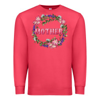 Cardinal mother with floral wreath Premium Sweatshirt - RanaPortraitStore