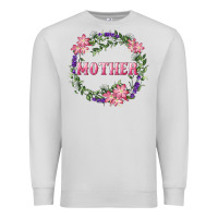 Dove Grey mother with floral wreath Premium Sweatshirt - RanaPortraitStore