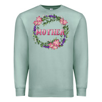 Seafoam mother with floral wreath Premium Sweatshirt - RanaPortraitStore