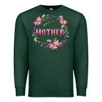 Sports Green mother with floral wreath Premium Sweatshirt - RanaPortraitStore