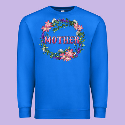 Premium Sweatshirt mother with floral wreath