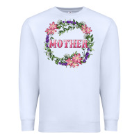 White mother with floral wreath Premium Sweatshirt - RanaPortraitStore