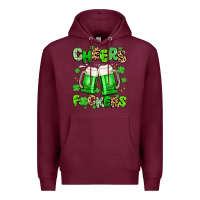 Burgundy cheers fuckers Premium Hoodie - Artiststas